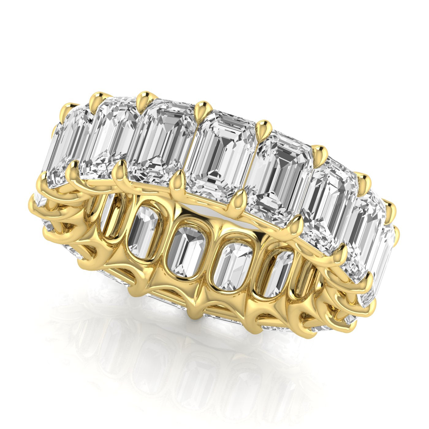 Emerald Eternity Lab Diamond Band Ring Carbon House