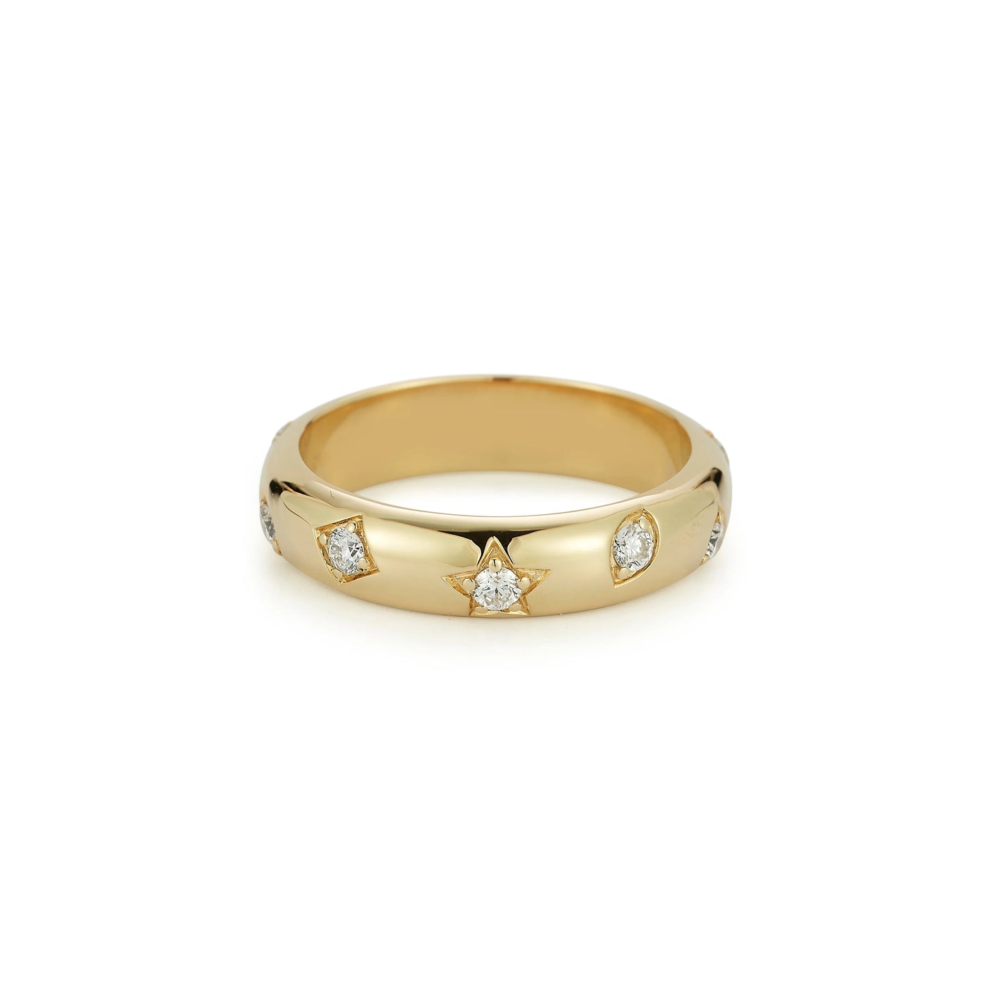 Confetti Natural Diamond Band Ring Carbon House