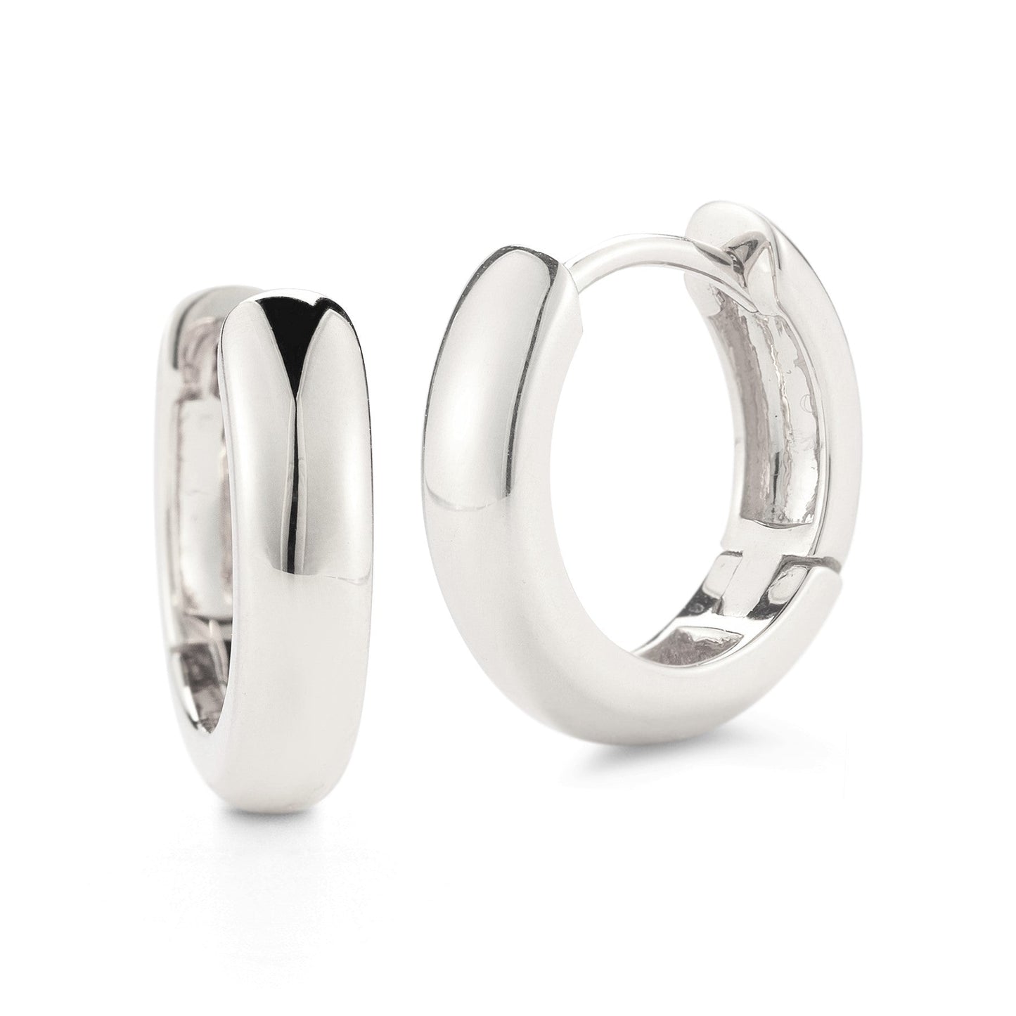 Gold Huggie Hoop Earrings Carbon House