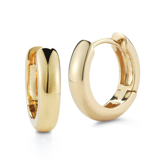 Gold Huggie Hoop Earrings Carbon House