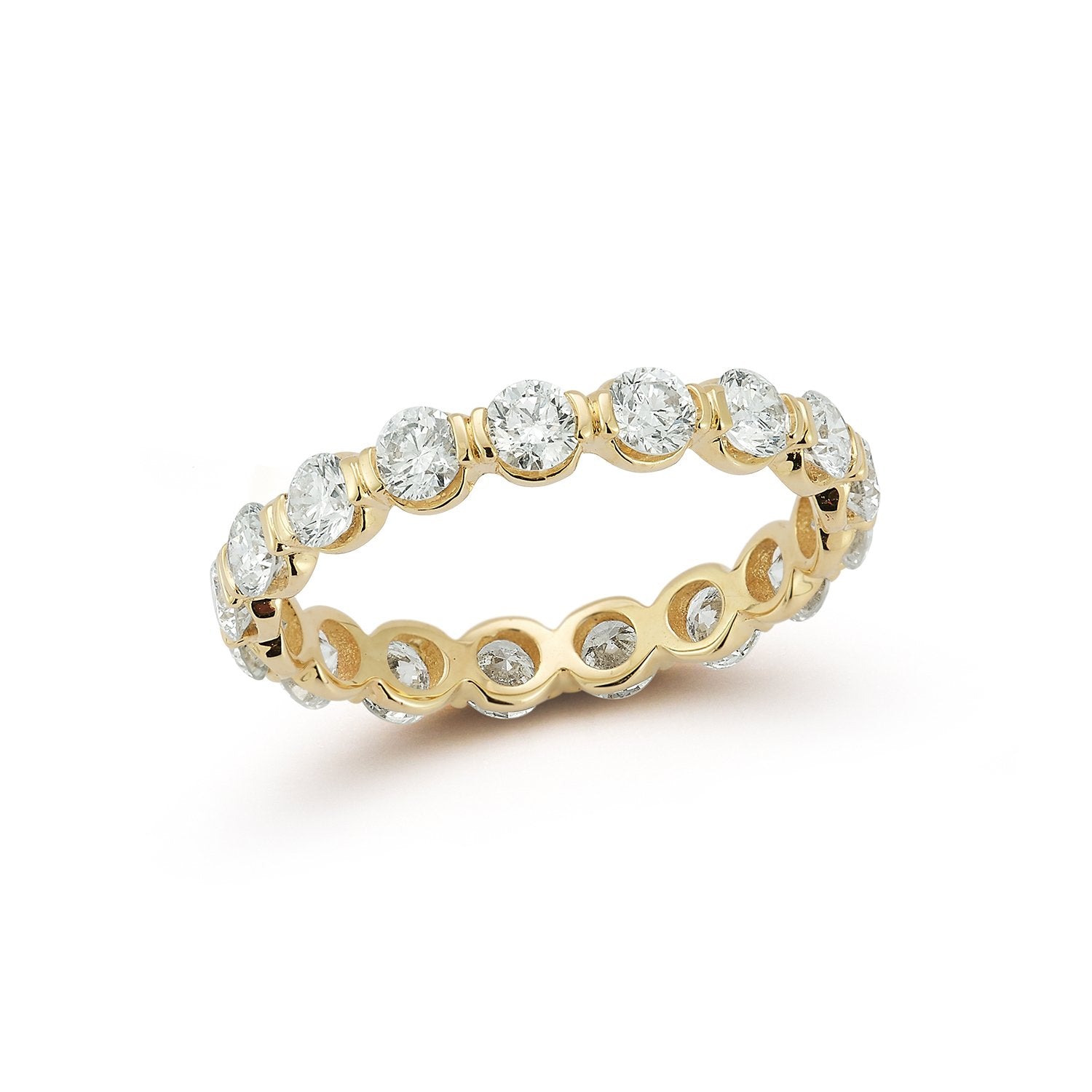 Round Bezel Natural Diamond Ring Carbon House