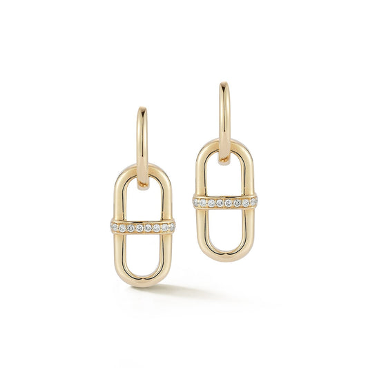 Gold Natural Diamond Pave Wrap Earrings Carbon House