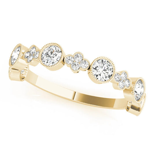 Clover & Round Lab Diamond Ring