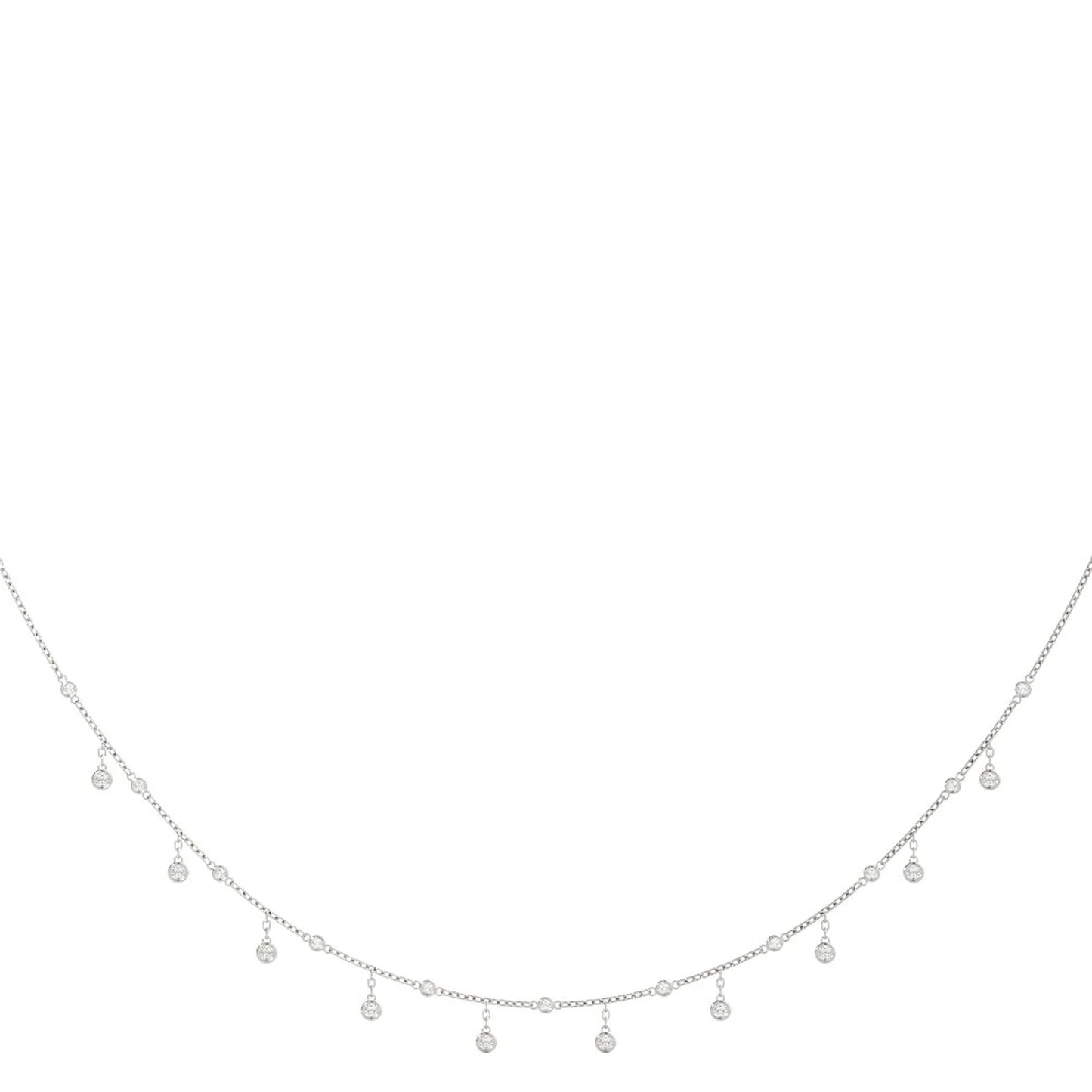 Lab Grown Bezel Diamond Dangle Chain Necklace (1 1/3 ct. tw.)