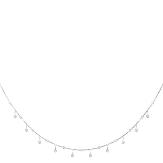 Lab Grown Bezel Diamond Dangle Chain Necklace (1 1/3 ct. tw.)