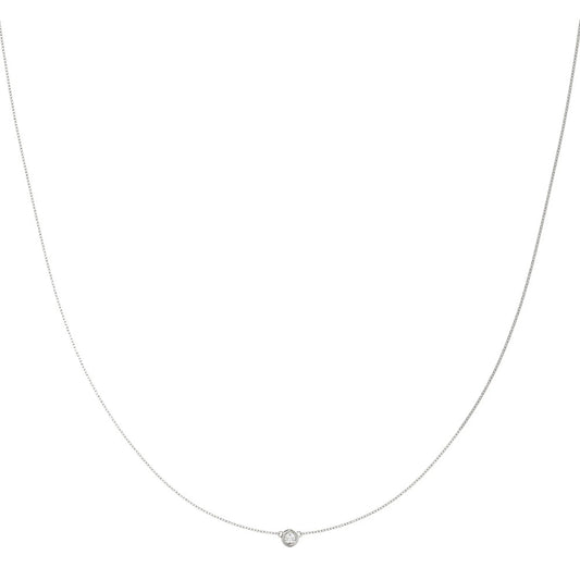 Lab Grown Bezel Diamond Pendant Necklace (1/4 ct. tw.)