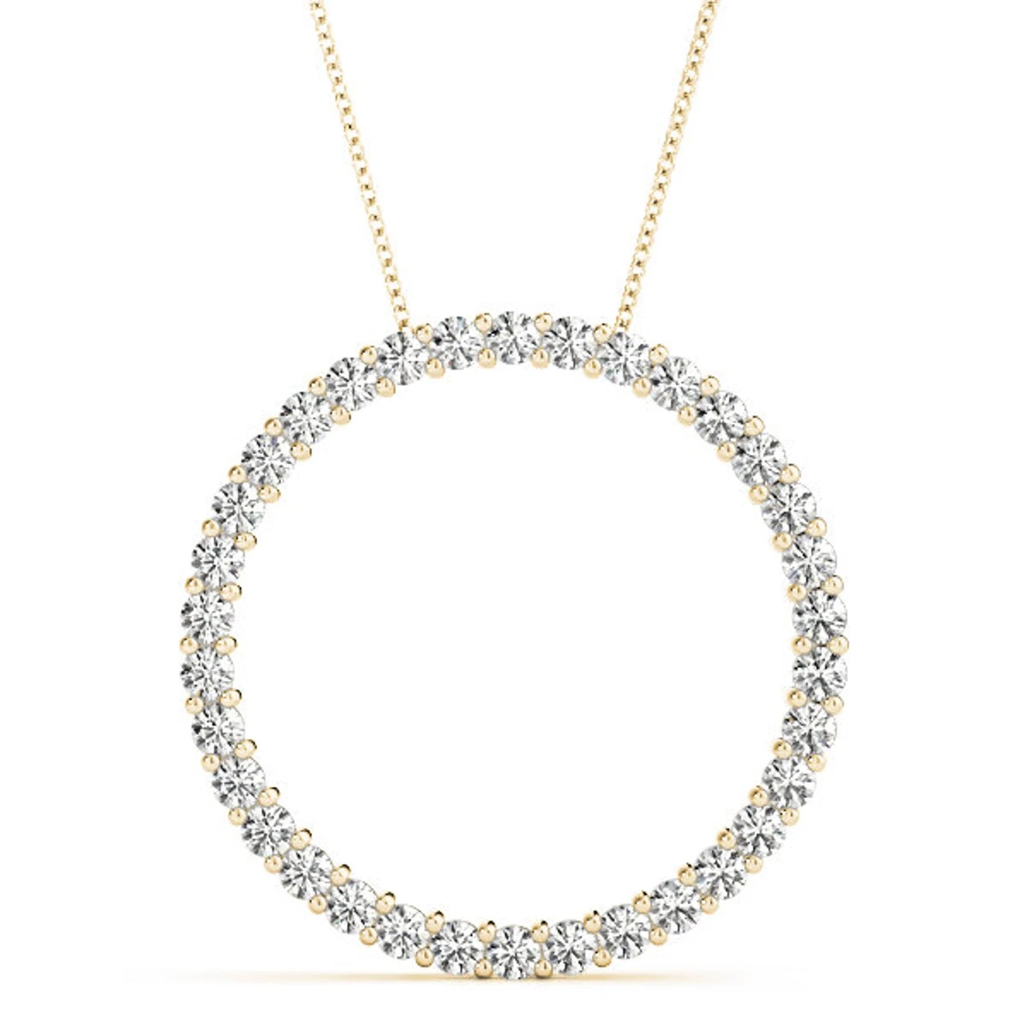 Lab Grown Circle Pendant Necklace (1.00 ct. tw.)