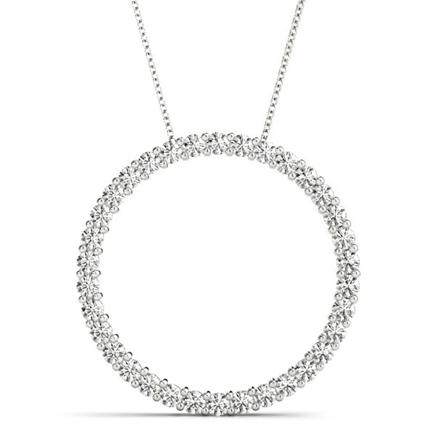 Lab Grown Circle Pendant Necklace (1.00 ct. tw.)