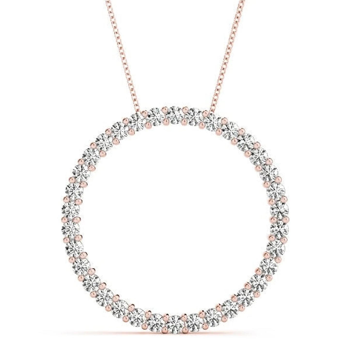 Lab Grown Circle Pendant Necklace (1.00 ct. tw.)