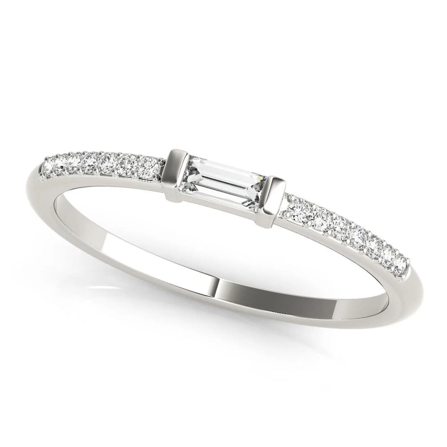 Round & Baguette Lab Diamond Ring