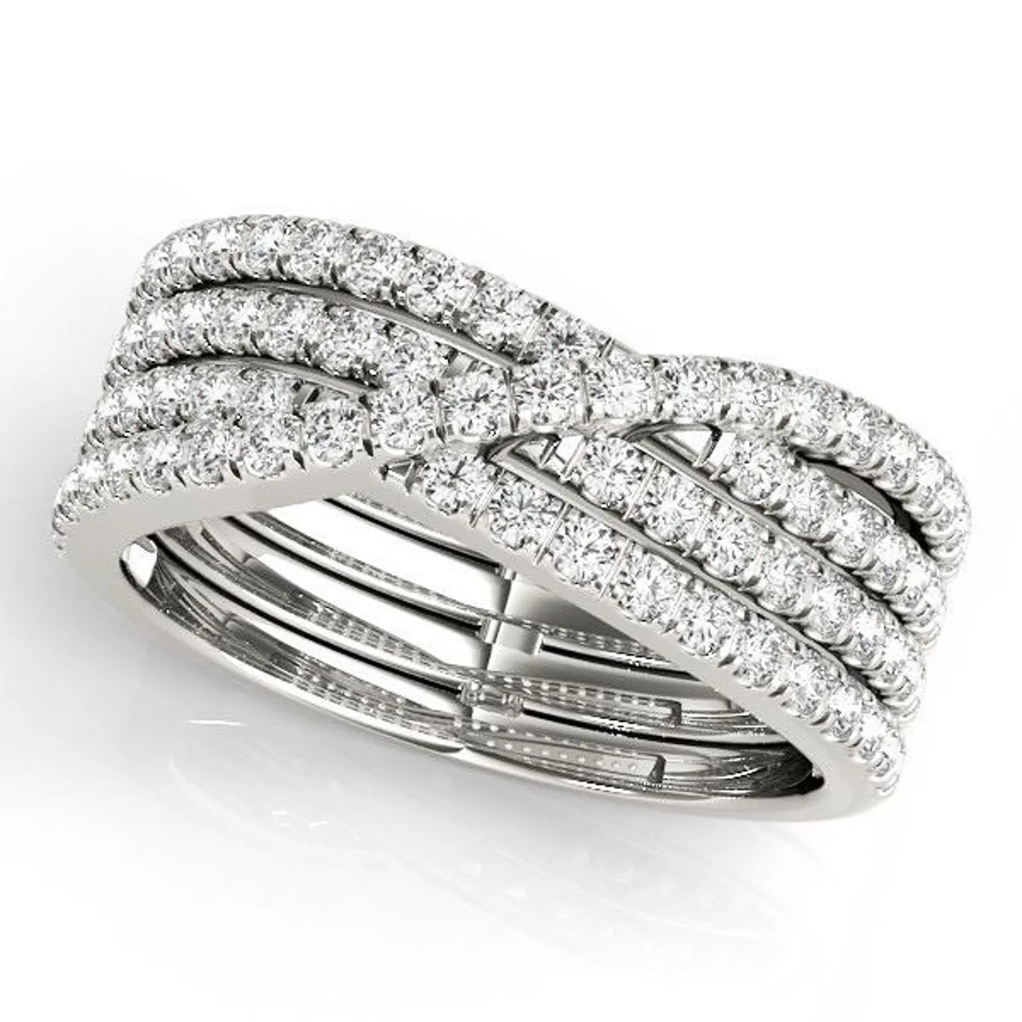 Wide Twist Lab Diamond Ring